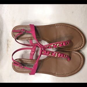Steven madden sandals with gold detail